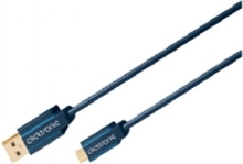 ClickTronic 1.8m USB 2.0 A-mini B m/m, 1,8 m, USB A, Mini-USB B, USB 2.0, Hankjønn/hankjønn, Blå