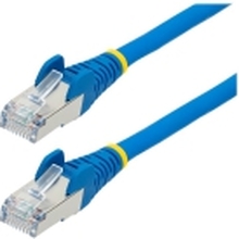 StarTech.com 10m CAT6a Ethernet Cable - Blue - Low Smoke Zero Halogen (LSZH) - 10GbE 500MHz 100W PoE++ Snagless RJ-45 w/Strain Reliefs S/FTP Network Patch Cord - Koblingskabel - RJ-45 (hann) til RJ-45 (hann) - 10 m - S/FTP - CAT 6a - IEEE 802.3bt - haloge