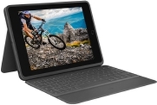 Logitech Rugged Folio - Tastatur og folioveske - Apple Smart connector - QWERTY - Nordisk (dansk/finsk/norsk/svensk) - grafitt - for Rugged Folio for iPad (10th gen) Height: 20 mm Width: 195 mm Length: 256 mm Weight: 570 g.