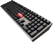 Ducky Shine 7 DKSH1808ST - Tastatur - bakgrunnsbelyst - USB-C - Nederlandsk - tastsvitsj: CHERRY MX Blue - rødmetallsgrå