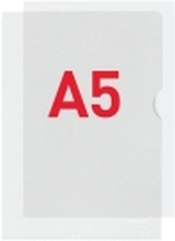 Omslag A5 Esselte 0,105 mm plast med præg - åben top/højre - (100 stk.)