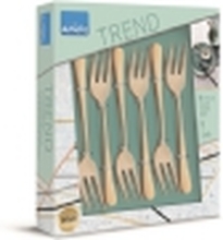 Austin 1410 - 6 Cake Forks in trend box- gold