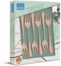 Austin 1410 - 6 Cake Forks in trend box - copper