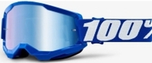 100 % beskyttelsesbriller 100 % STRATA 2 BLÅ (Blue Mirror Anti-Fog, LT 53%+/-5%) (NY)