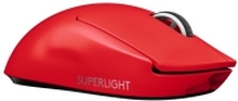 Logitech G PRO X SUPERLIGHT - Mus - optisk - 5 knapper - trådløs - 2.4 GHz - USB Logitech LIGHTSPEED-mottaker - rød