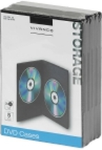 Vivanco 31718, DVD-etui, 2 disker, Sort, 190 mm, 136 mm, 73 mm