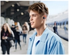 Soundcore Space A40 - True wireless-hodetelefoner med mikrofon - i øret - Bluetooth - aktiv støydemping - marineblå