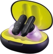 Logitech G FITS - True wireless-hodetelefoner med mikrofon - i øret - Bluetooth / LIGHTSPEED - svart