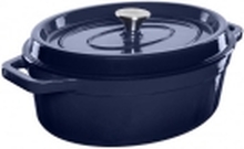 Grand Feu Oval Poud Type Pot med lokk 5,6L Kapasitet Blå farge (OVALBLUE)
