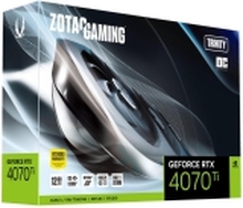 ZOTAC GAMING GeForce RTX 4070 Ti Trinity OC - Grafikkort - GeForce RTX 4070 Ti - 12 GB GDDR6X - PCIe 4.0 x16 - HDMI, 3 x DisplayPort