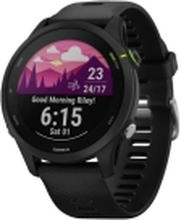 Garmin Forerunner 255 Music - 46 mm - sportsur med stropp - silikon - håndleddstørrelse: 130-205 mm - display 1.3 - 4 GB - Bluetooth, Wi-Fi, ANT+ - 49 g - svart