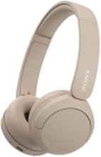 Sony WH-CH520 - Hodetelefoner med mikrofon - on-ear - Bluetooth - trådløs - beige