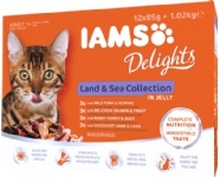 Iams Cat Adult Land & Sea collection in Jelly 12x85g