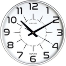 Unilux MAXI POP, Vegg, Quartz clock, Rund, Grå, Akrylonitril-butadien-styren (ABS), Plast, Glass