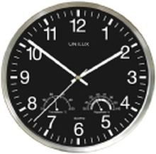 Unilux WETTY, Vegg, Quartz clock, Rund, Grå, Rustfritt stål, Glass