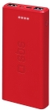 SBS TTBB10000FASTR, 10000 mAh, Lithium Polymer (LiPo), Rød