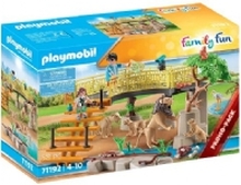 Playmobil FamilyFun Outdoor Lion Enclosure, Familie, 4 år, Flerfarget