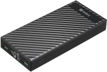 Sandberg - Strømbank - 30000 mAh - 108 Wh - 5 A - PD, QC 3.0 - 4 utgangskontakter (2 x USB, 2 x USB-C)