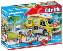 Playmobil City Life Rettungswagen mit Licht & Sound, Action/ Eventyr, 4 år, Flerfarget