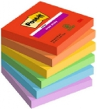 Super Sticky Notes Post-it® Playful, 76 x 76 mm, pakke med 6 stk.