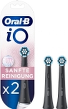 Oral-B iO Series Gentle Care Tannbørstehoveder - Svart - 2-pakning