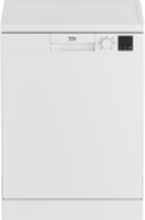 Beko DVN06430W, Frittstående, Full størrelse (60 cm), Hvit, Sort, Hvit, Knapper, Rotasjon, LCD