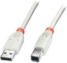 Lindy USB A/USB B 2m, 2 m, USB A, USB B, USB 2.0, Hankjønn/hankjønn, Grå, Rød