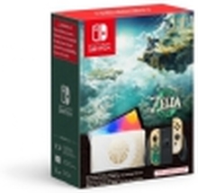 Nintendo | Switch OLED - The Legend of Zelda: Tears of the Kingdom Edition - Spillkonsoll - Full HD - 64GB - Svart/Hvit | Inkl. 2 x Joy-Con (gull/grønn)
