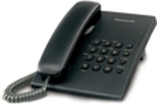 Panasonic KX-TS500, Analog telefon, Kablet håndsett, Sort