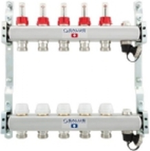 SALUS Gulvvarmemanifold til 12 kredse i rustfristål m flowmeter