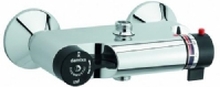 DAMIXA TMC termostatarmatur 1/2 bruserafgang ned, 1/2 tilslutning for bruser & omskifter i håndtag, eksklusiv rosetter og tilgangsstykker