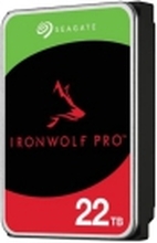 Seagate IronWolf Pro ST22000NT001 - Harddisk - 22 TB - intern - 3.5 - SATA 6Gb/s - 7200 rpm - buffer: 512 MB - med 3-års Seagate Rescue Data Recovery