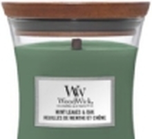 WoodWick Mint Leaves & Oak, Cylinder, Grønn, Mint, Eiketre, 60 timer, 1 stykker