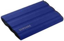 Samsung T7 Shield MU-PE1T0R - SSD - kryptert - 1 TB - ekstern (bærbar) - USB 3.2 Gen 2 (USB-C kontakt) - 256-bit AES - blå