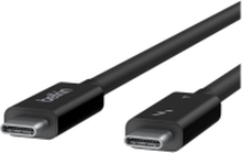 Belkin CONNECT - Thunderbolt-kabel - 24 pin USB-C (hann) reversibel til 24 pin USB-C (hann) reversibel - Thunderbolt 4 - 2 m - aktiv, USB Power Delivery (100 W) - for P/N: INC006TTSGY