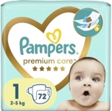 Pampers Premium Care bleier 1, 2-5 kg, 72 stk.