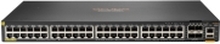 HPE Aruba Networking CX 6200F 48G Class4 PoE 4SFP+ 740W Switch - Switch - Max. Stacking Distance 10 km - L3 - Styrt - 48 x 10/100/1000 (PoE+) + 4 x 1 Gigabit / 10 Gigabit SFP+ (opplink) - front og side til bakside - rackmonterbar - PoE+ (740 W) - BTO