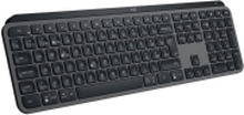 Logitech MX Keys S - Tastatur - bakbelysning - trådløs - Bluetooth LE - QWERTY - US International - tastsvitsj: Scissor-Key - grafitt - med Palm Rest
