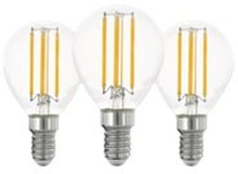 Eglo - LED-filamentlyspære - form: P45 - E14 - 7 W (ekvivalent 60 W) - klasse E - varmt hvitt lys - 2700 K (en pakke 3)
