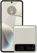 Motorola RAZR 40 - 5G smarttelefon - dobbelt-SIM - RAM 8 GB / Internminne 256 GB - pOLED display - 6.9 - 2640 x 1080 piksler (144 Hz) - 2x bakkameraer 64 MP, 13 MP - front camera 32 MP - vaniljekrem