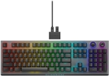 Alienware Tri-Mode AW920K - Tastatur - AlienFX per nøkkel RGB / 16,8 millioner farger - trådløs - USB, 2.4 GHz, Bluetooth 5.1 - QWERTY - USA - tastsvitsj: CHERRY MX Red - Dark Side of the Moon