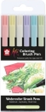 Sakura Koi Colouring Brush Pen set Pastel | 6 colours