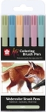 Sakura Koi Colouring Brush Pen set Earth| 6 colours