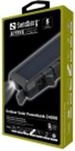 Sandberg Active Solar Powerbank 24000 - Solarstrømbank Li-Ion 24000 mAh - 3 A - Quick Charge 3.0 - 3 output-stikforbindelser (USB, USB-C) - på kabel: Micro-USB