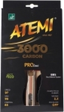 Atemi PRO Carbon 3000 Overlegen kontroll og kraft bordtennisracket - ITFF-godkjent - Racket laget av ufarget eksotisk tre - ideell for bordtennis for spillere på alle nivåer