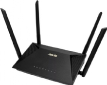 ASUS RT-AX1800U, Wi-Fi 6 (802.11ax), Dobbelbånd (2.4 GHz / 5 GHz), Ethernet/bredbåndsforbindelse, Sort, Frittstående router