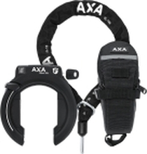 AXA Block XXL set Ring lock Varefakta, SBSC, Approved in:Denmark, Sweden, Black, Key, anti drilling cylinder, Ø60 mm, For frame mounting,