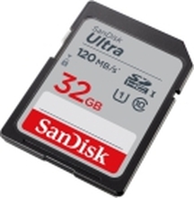 SanDisk Ultra, 32 GB, SDHC, Klasse 10, UHS-I, 120 MB/s, Klasse 1 (U1)