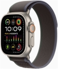 Apple Watch Ultra 2 - 49 mm - titan - smartklokke med Trail Loop - nylonvev - blue/black - båndbredde: M/L - 64 GB - Wi-Fi, LTE, UWB, Bluetooth - 4G - 61.4 g