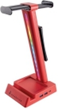 Surefire Gaming Vinson N2 - Stativ / brakett for headset - RGB - Rød (Plass til 2 headset)